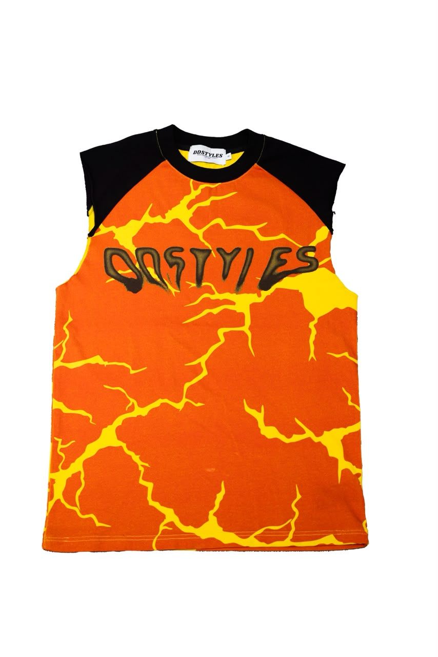 Lightning Orange Sleeveless T-shirt